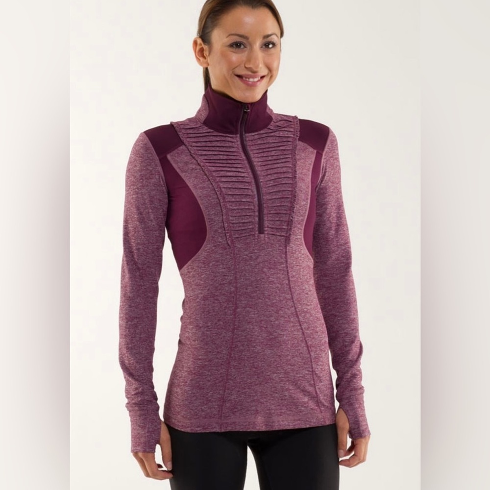 Lululemon Run: Your Heart Out Pullover in Heathered Plum Size 6
